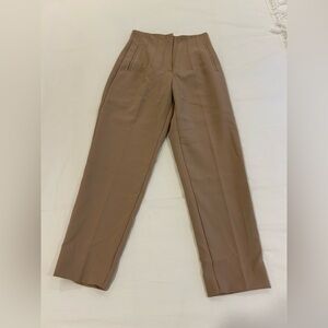 Zara Tan Straight Leg Pants